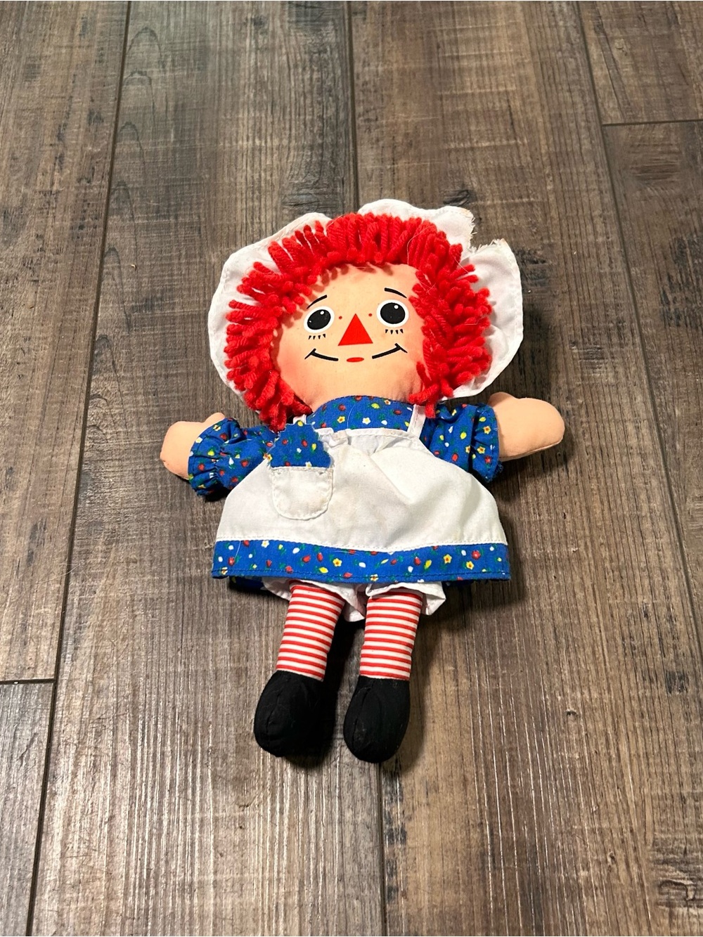 Playskool Raggedy Ann Rag Doll Plush Toy - Red Hair, Blue Dress